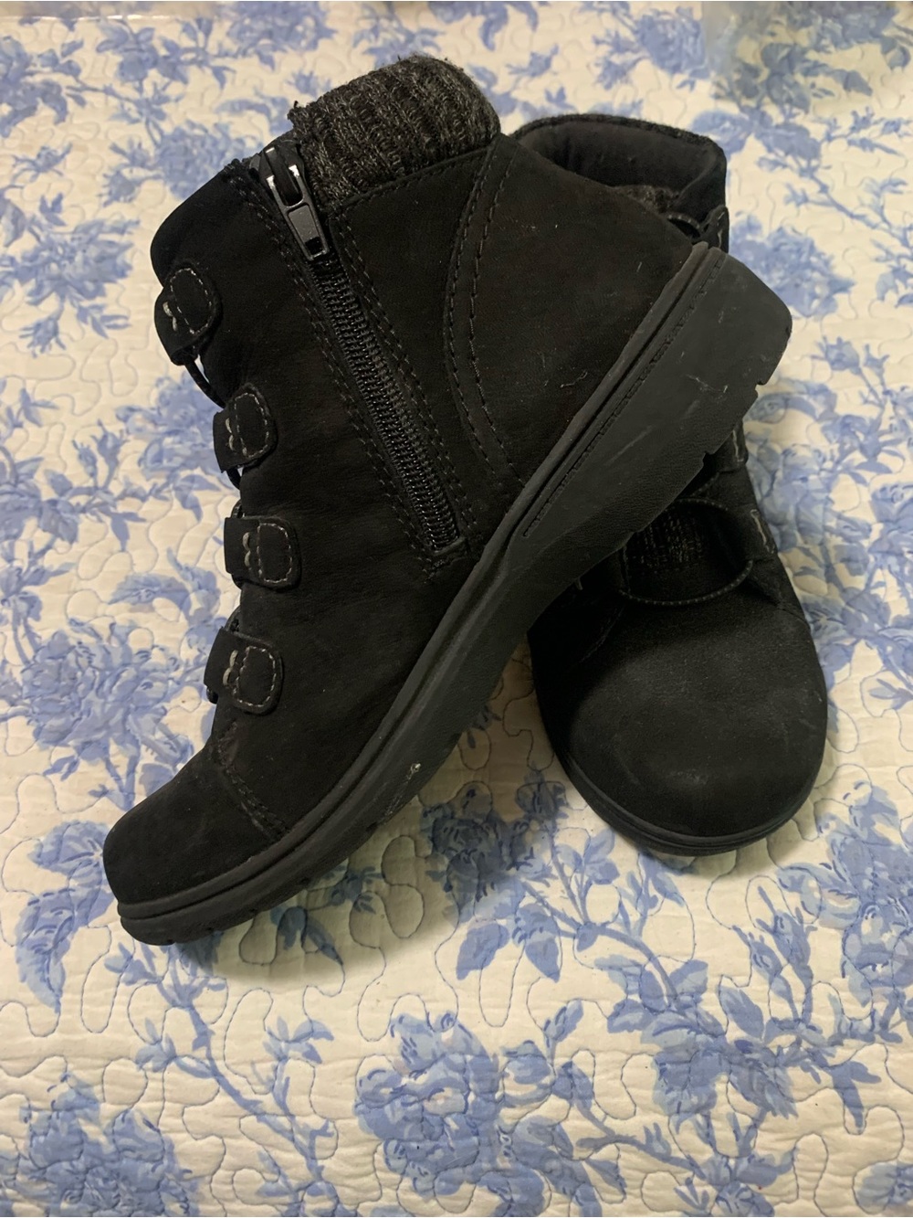 Clarks Black Women's Ankle Booties with Side Zipper